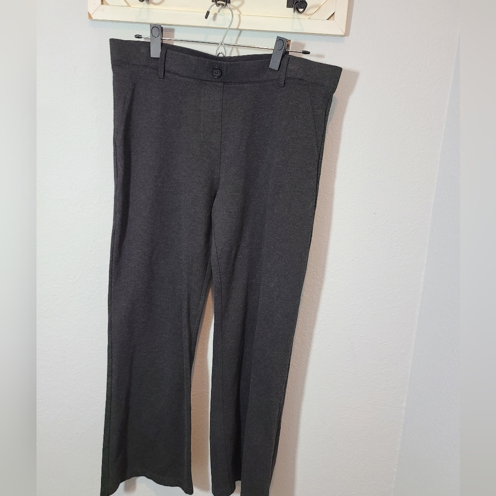 Betabrand wide leg gray trouser pants